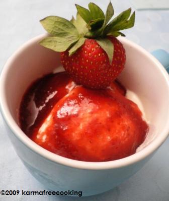strawberry sauce impression